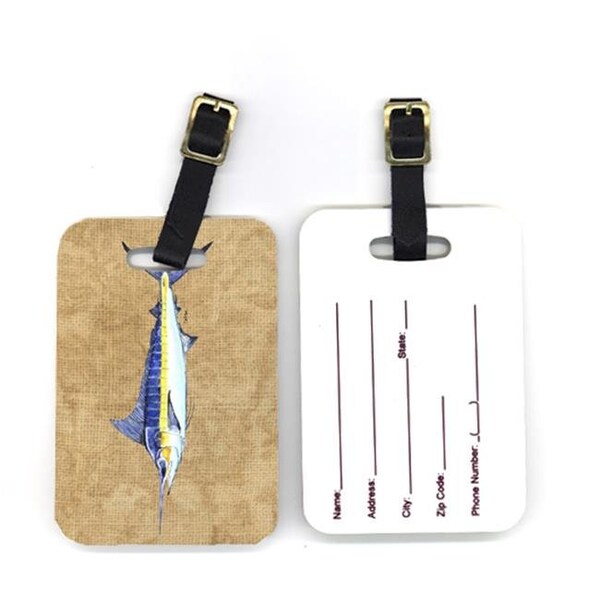 Carolines Treasures Carolines Treasures 8818BT 4 x 2.75 in. Pair of Blue Marlin Luggage Tag 8818BT - main